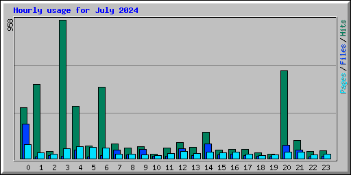 Hourly usage for July 2024