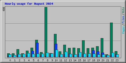 Hourly usage for August 2024
