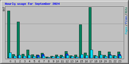 Hourly usage for September 2024
